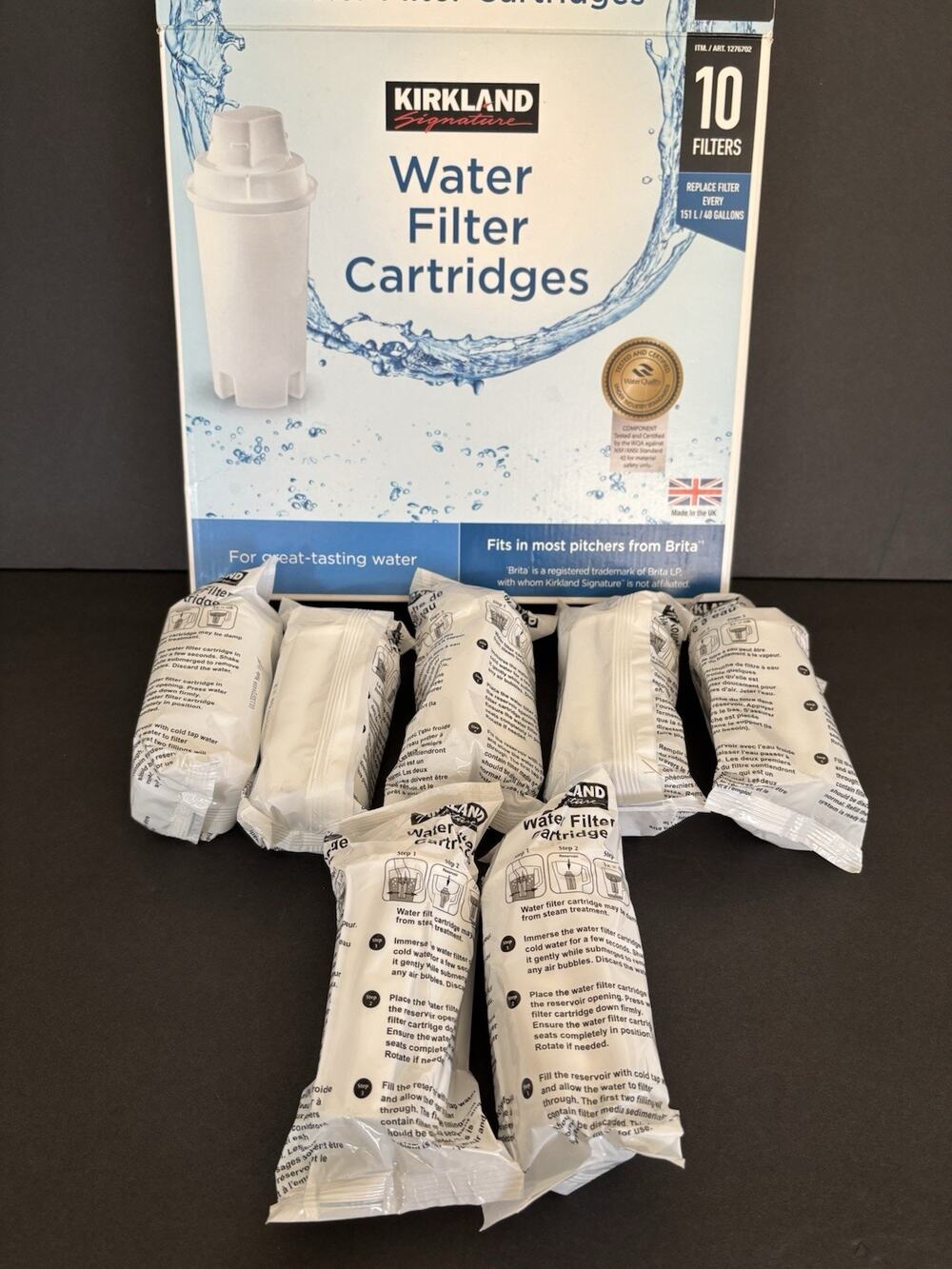 Kirkland Signature Water Filter Cartridge, 7-pack set - NEW Open Box